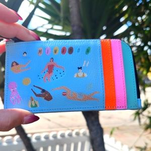 Rare NWOT Min & Mon Fausto swimmers Leather Cardholder